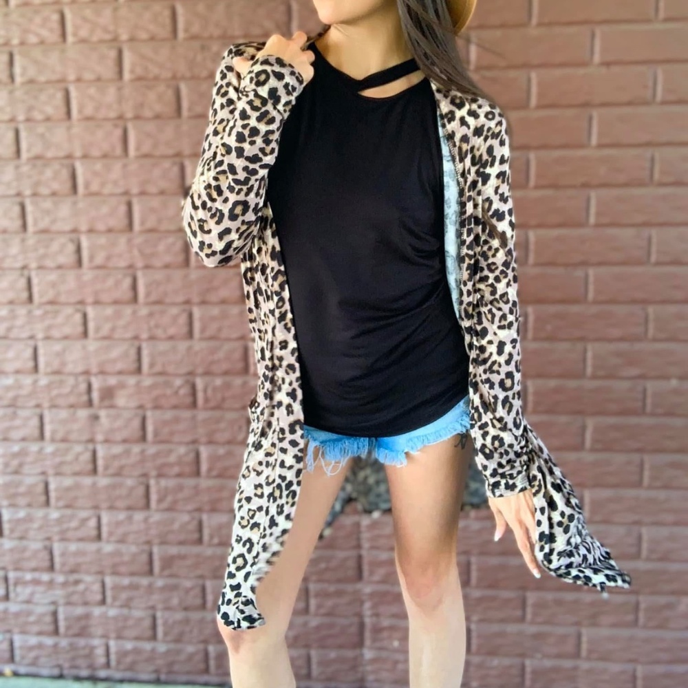 Cheetah print cardigan